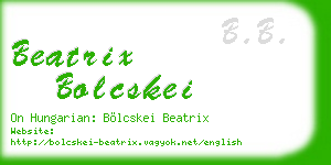 beatrix bolcskei business card