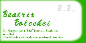 beatrix bolcskei business card
